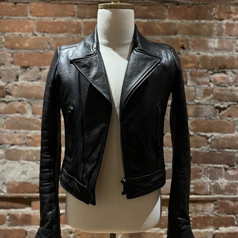 Balenciaga Women’s Classic Leather Biker Jacket
